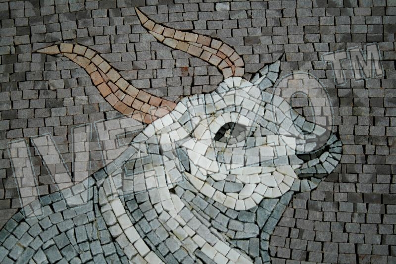 Mosaïque FK020 Details signe zodiacal du taureau 1