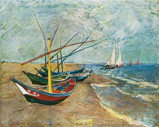 Mosaïque GE250 Details Vincent van Gogh: Bateaux sur la plage 1