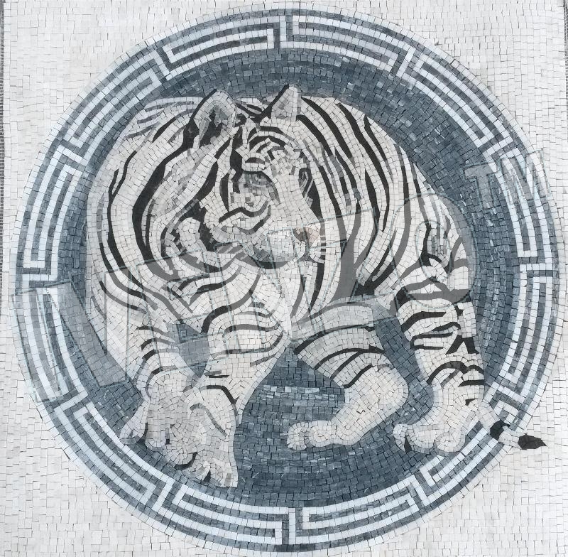 Mosaïque AK053 tigre blanc