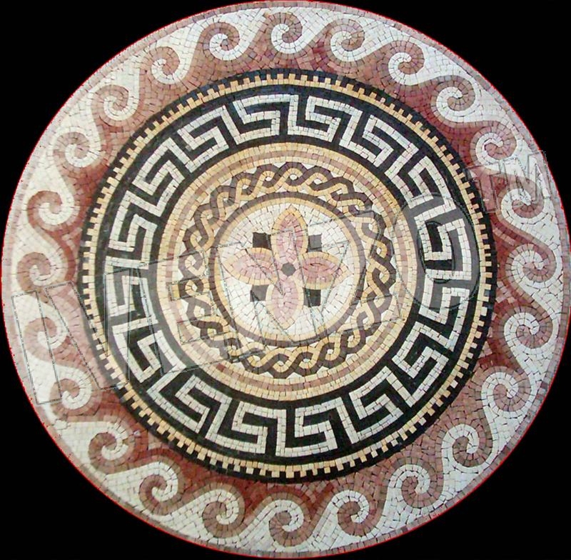 Mosaïque MK029 médaillon gréco-romaine