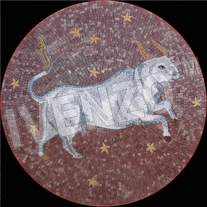 Mosaïque MK078 signe zodiacal du taureau