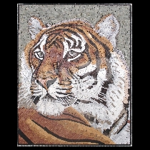 Mosaïque tête de tigre