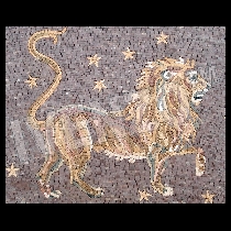 Mosaïque signe du zodiaque leo