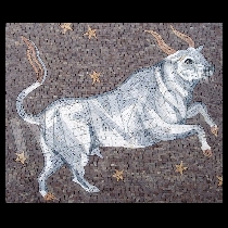Mosaïque signe zodiacal du taureau
