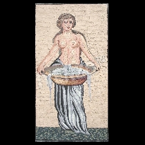 Mosaïque Femme avec lavabo