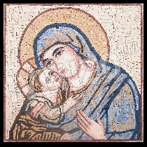 Mosaïque Jésus et Marie