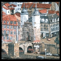 Mosaïque Panorama Extrait Heidelberg